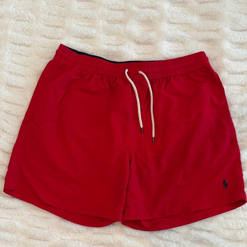 Polo by Ralph Lauren Red Swim Trunks